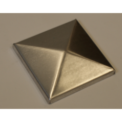 Chapeau alu pour tube carre 100 x 100 - BRUT