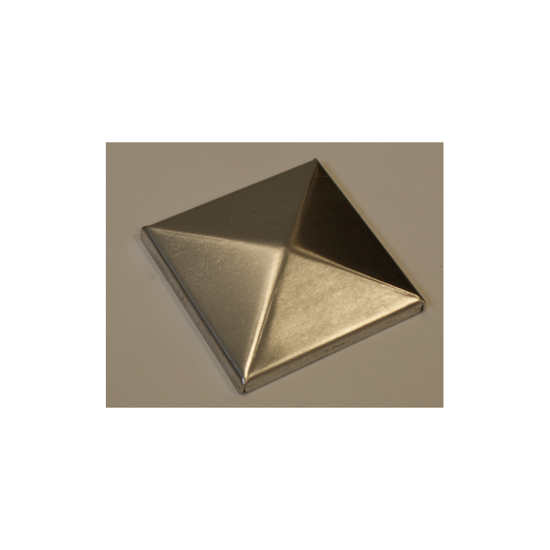 Chapeau alu pour tube carre 100 x 100 - BRUT