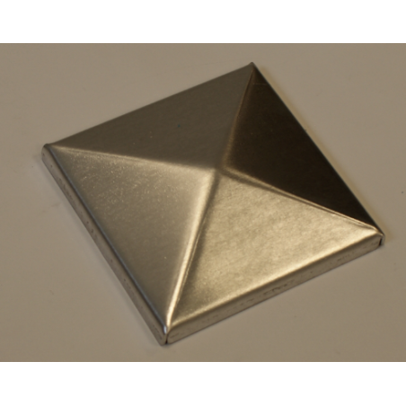 Chapeau alu pour tube carre 100 x 100 - BRUT
