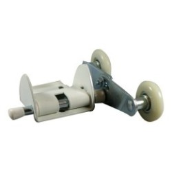 Charnière d'extrémité NN-008  - BLANCHE + Roulette Tandem