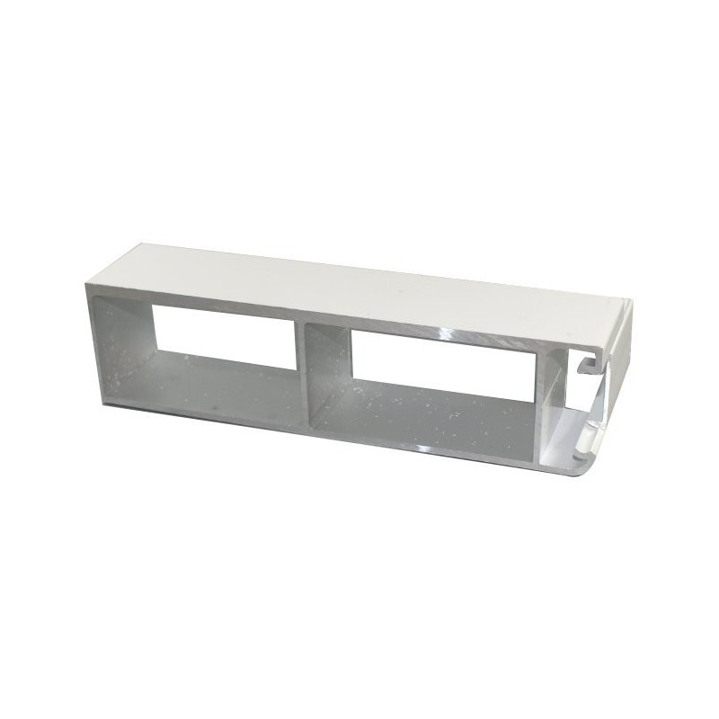 Poteau alu blanc épaisseur 45 en hauteur 200 mm
