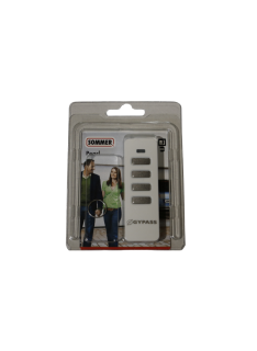 Emetteur 4 canaux "Pearl" Blanche GYPASS - touche grise (moteur Sommer)