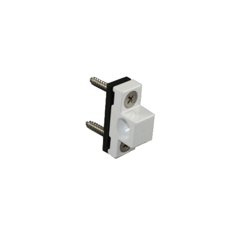 Gâche Haute pour Verrou Alu Blanc Tige Inox