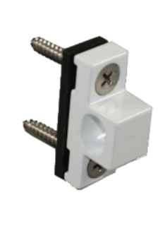 Gâche Haute pour Verrou Alu Blanc Tige Inox